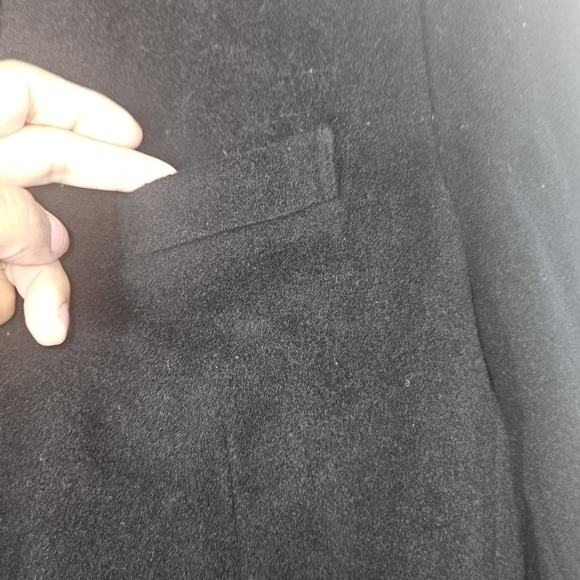 Calvin klein Women's Black Funnel Wool Overcoat size 12 Vintage - Picture 12 of 13
